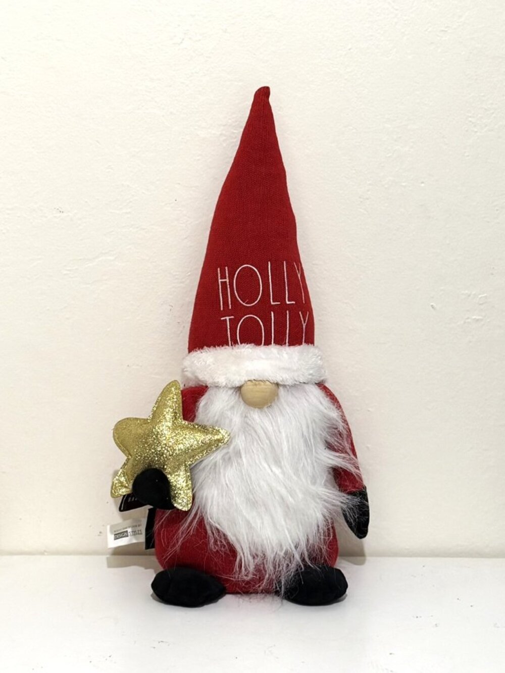 Rae Dunn “Holly Jolly” Plush Christmas Gnome New With Tags